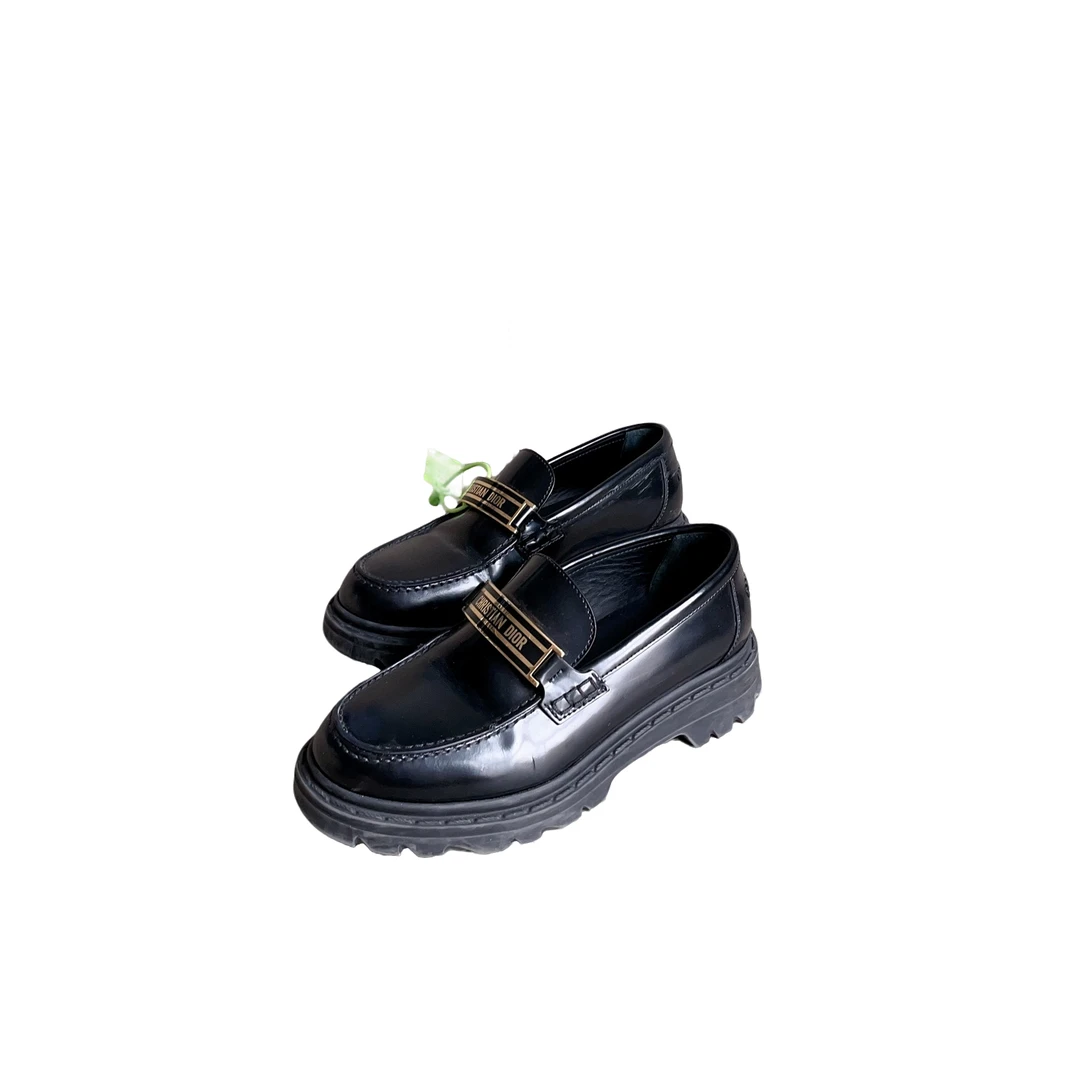 95新 DIOR/迪奥 乐福鞋35.5码d5841