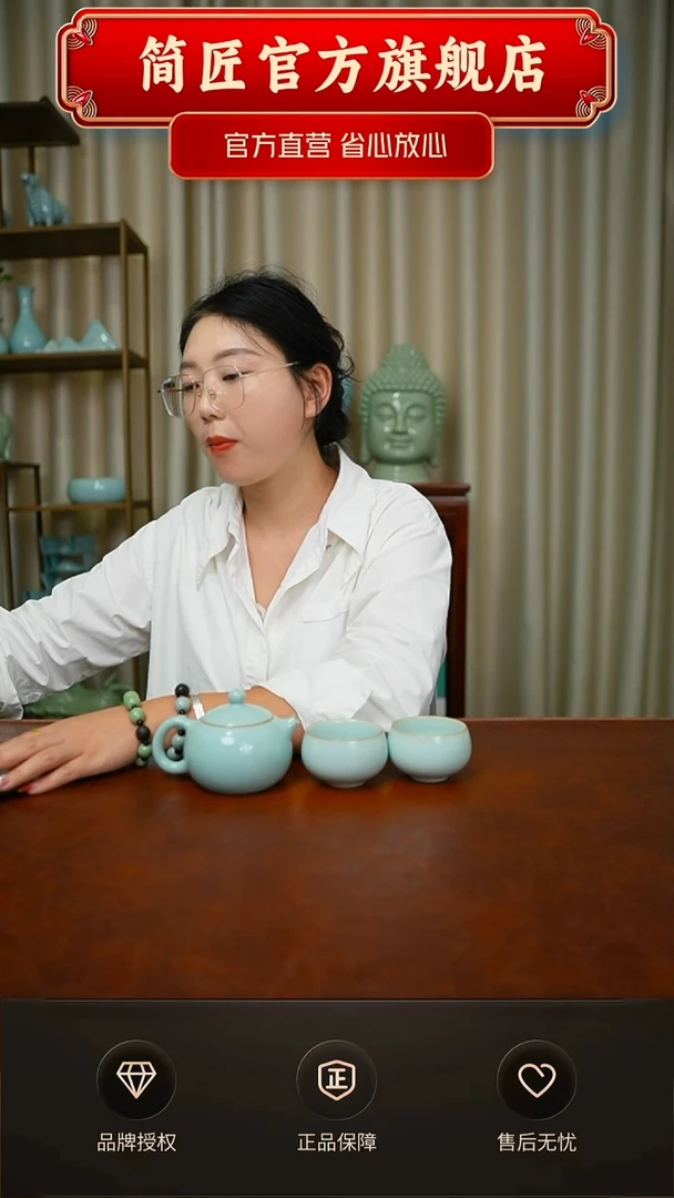 高端手工支钉西施壶加臻稀天青佛肚杯一壶两杯一级
