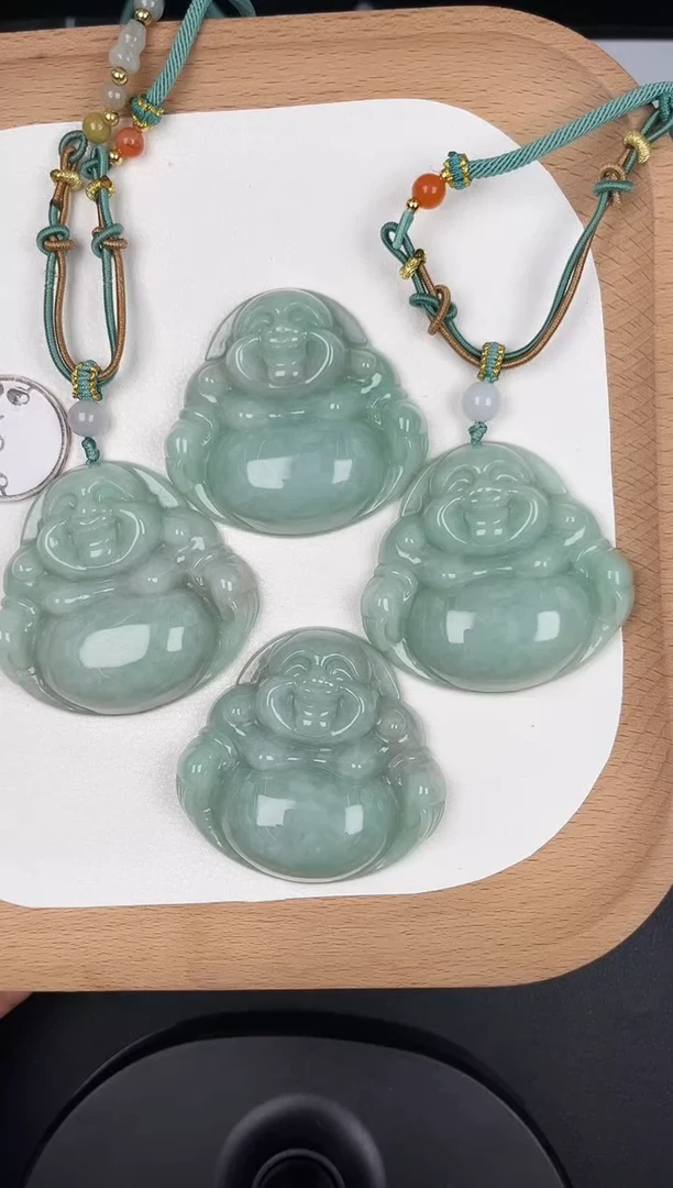 颈饰未镶嵌翡翠LC034苹果绿大佛+送同款绳子多样性发其一