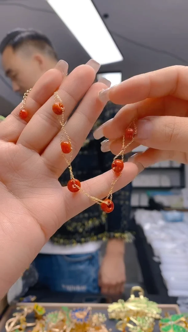 【闪购商品】翡翠耳饰合金88翡翠手链