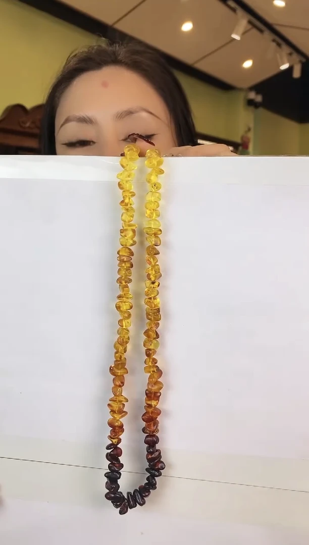 【闪购商品】琥珀颈饰未镶嵌多样性发一