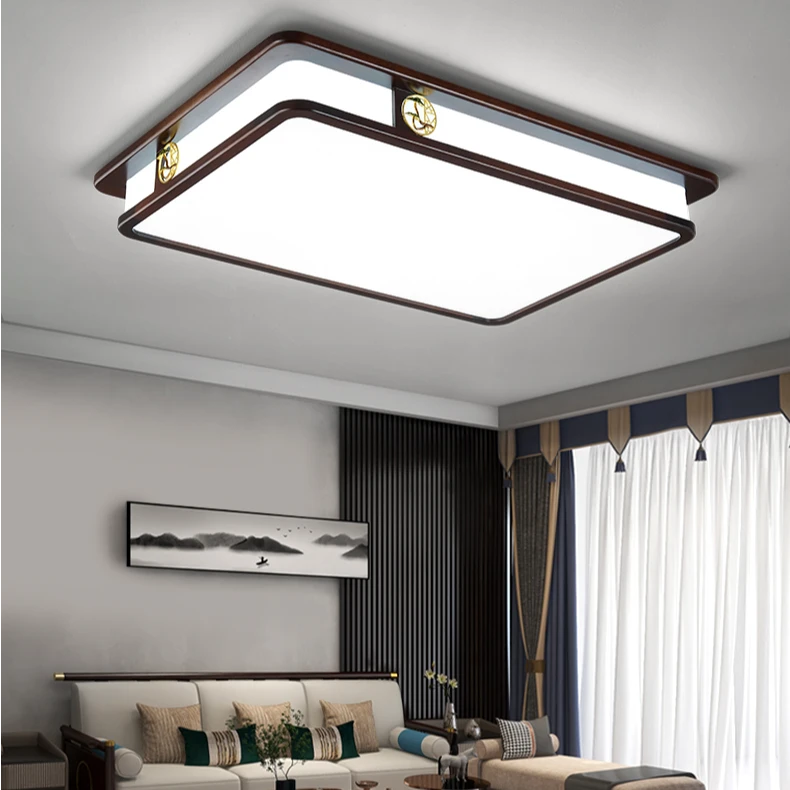 全光谱餐厅吸顶灯卧室新中式简约客厅家用复古书房茶室风扇灯主灯