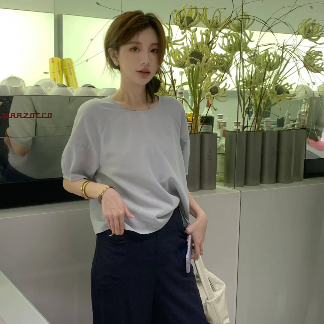 【芝士Cheese】入夏马蒂斯 棉感减龄透气凉凉衬衫夏季纯色圆领时尚