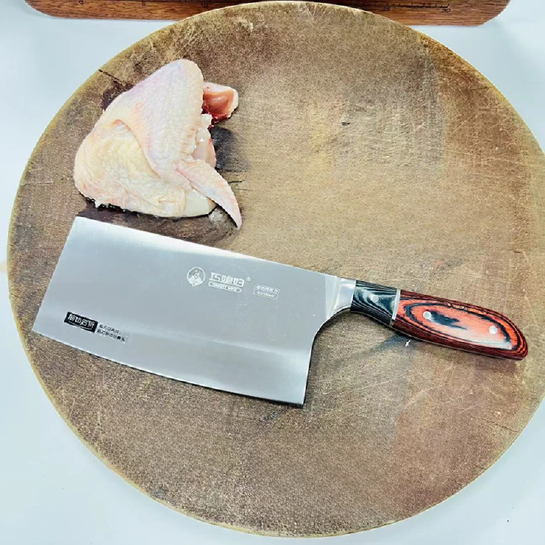 家用厨房菜刀不锈钢专业锋利厨师切肉切片刀商用酒店专用K210