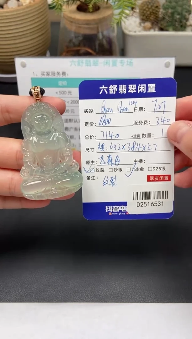 翡翠18K金镶嵌颈饰s****4D2516531