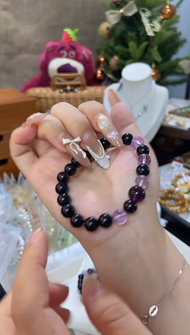 水晶手串未镶嵌孤品捡漏均匀瑕疵介意勿拍