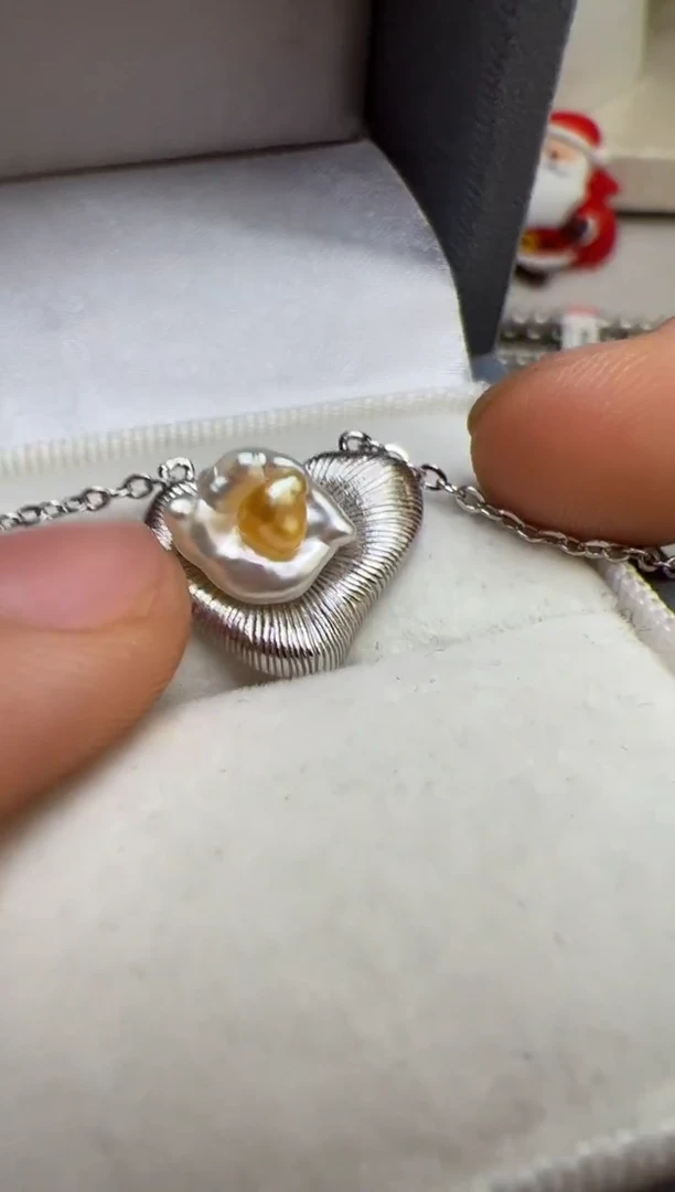 颈饰银S925镶嵌海水珍珠珍珠