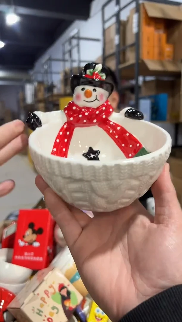 【闪购商品】杯陶瓷原盒雪人碗