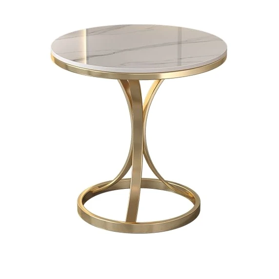 轻奢现代岩板边几小茶几客厅角几边桌白色烤漆大师设计品质奢华型