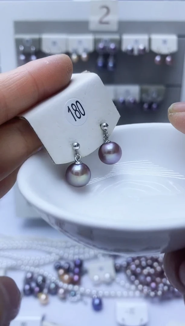 【闪购商品】淡水珍珠耳饰银S925镶嵌180