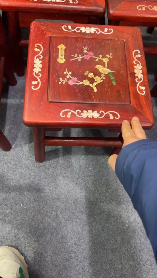 木木 邵氏紫檀螺钿镶嵌富贵凳千斤凳
