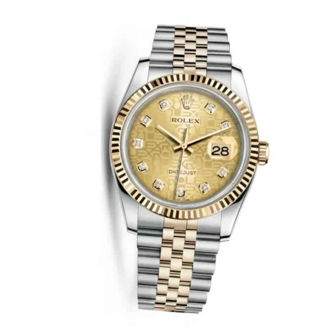 99新 Rolex/劳力士 日志型系列116233香槟花盘镶钻腕表