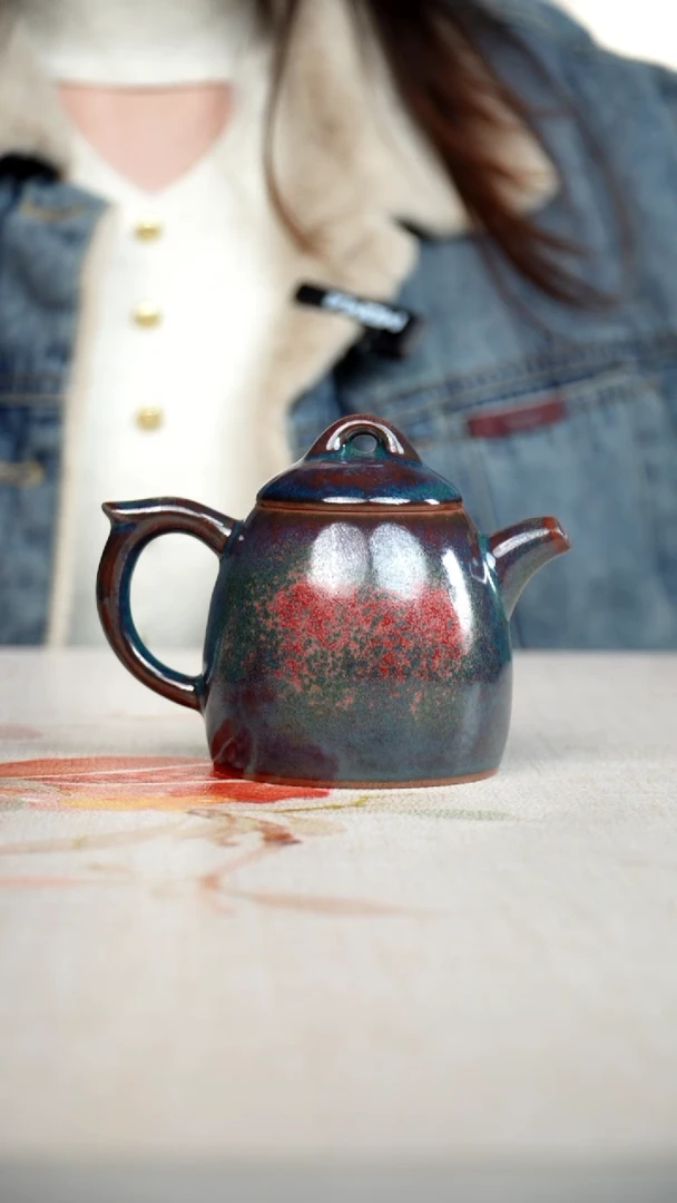 杯子瓷钧窑茶器摆件