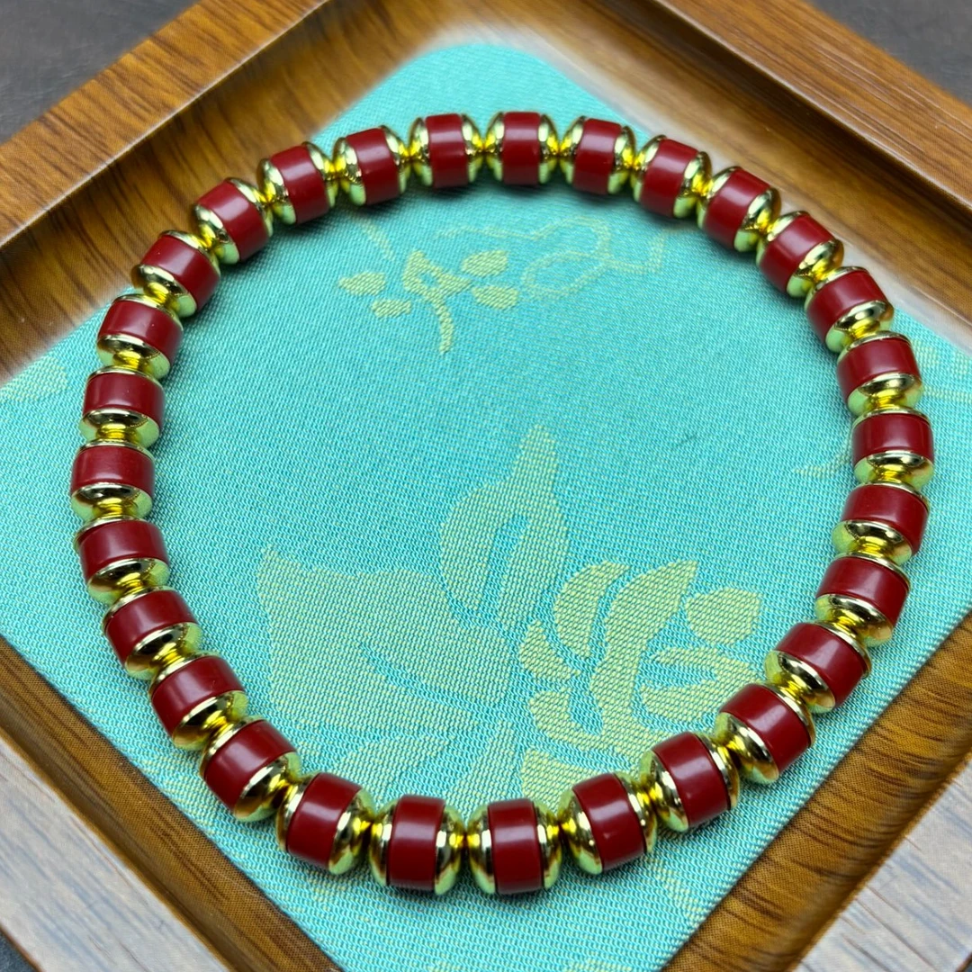 非金属珐琅手链 红色 珍藏稀有手串 V157