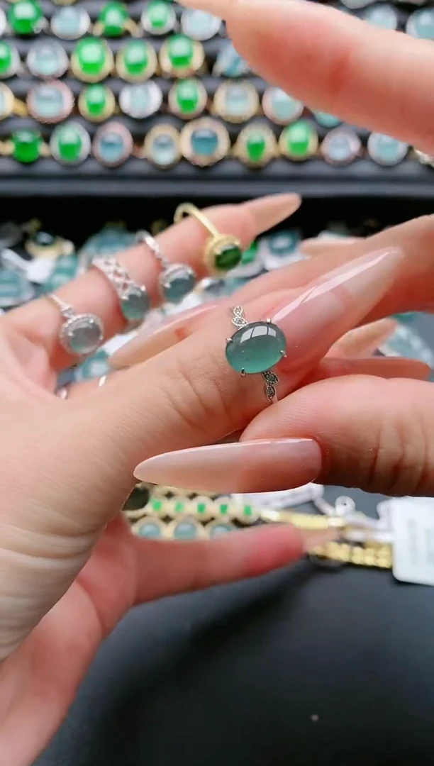 【闪购商品】翡翠戒指银S925镶嵌1111111