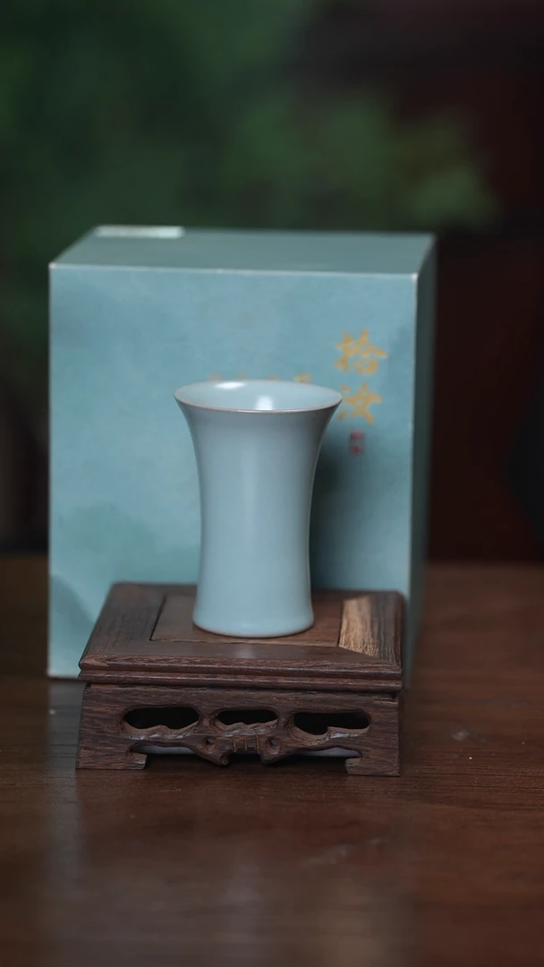 【闪购商品】清凉寺原产地仿古釉手工汝瓷闻香杯