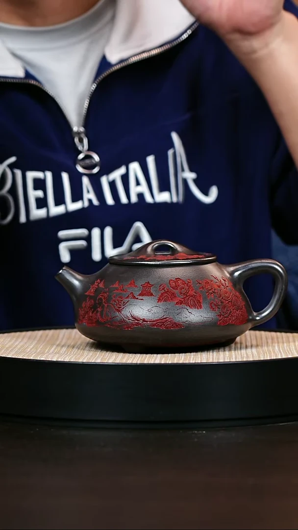 茶壶紫砂原矿紫砂壶石瓢500cc