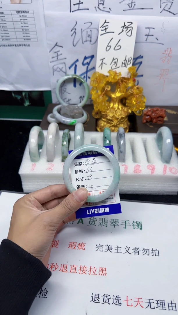 未镶嵌手镯翡翠蓝*13