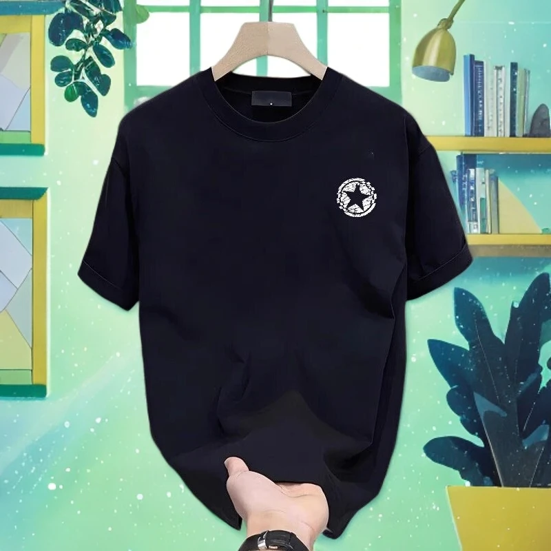 仓石一树短袖T恤男士夏季宽松休闲时尚印花圆领潮牌潮流百搭体恤