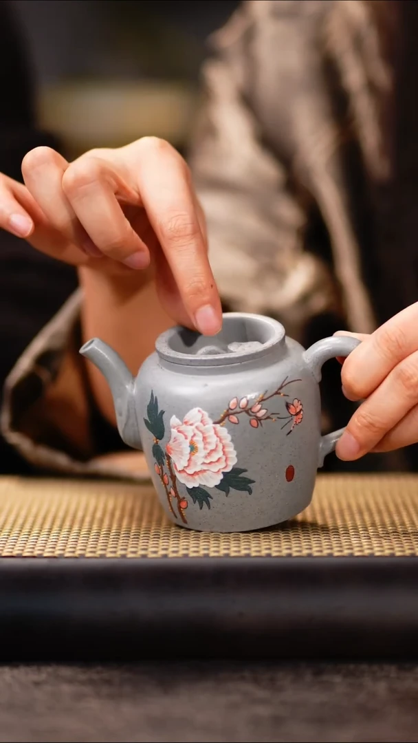 YHY49海蓝泥莲蓬壶