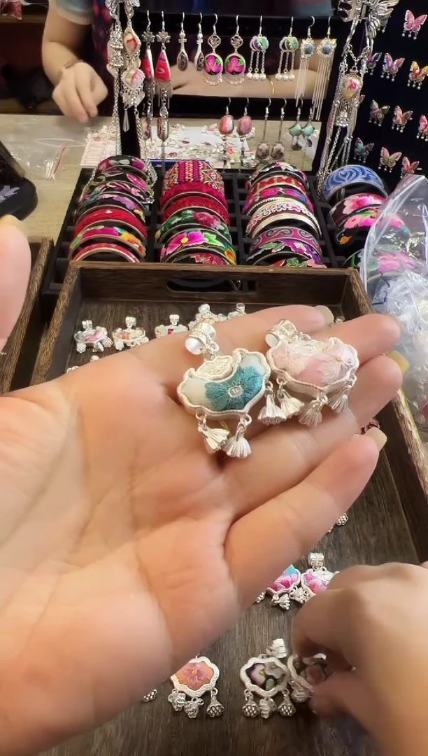 织绣艺枝独绣老绣饰品163