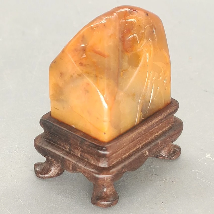 国石/寿山田黄石劲朱章料/田黄石/ST1662