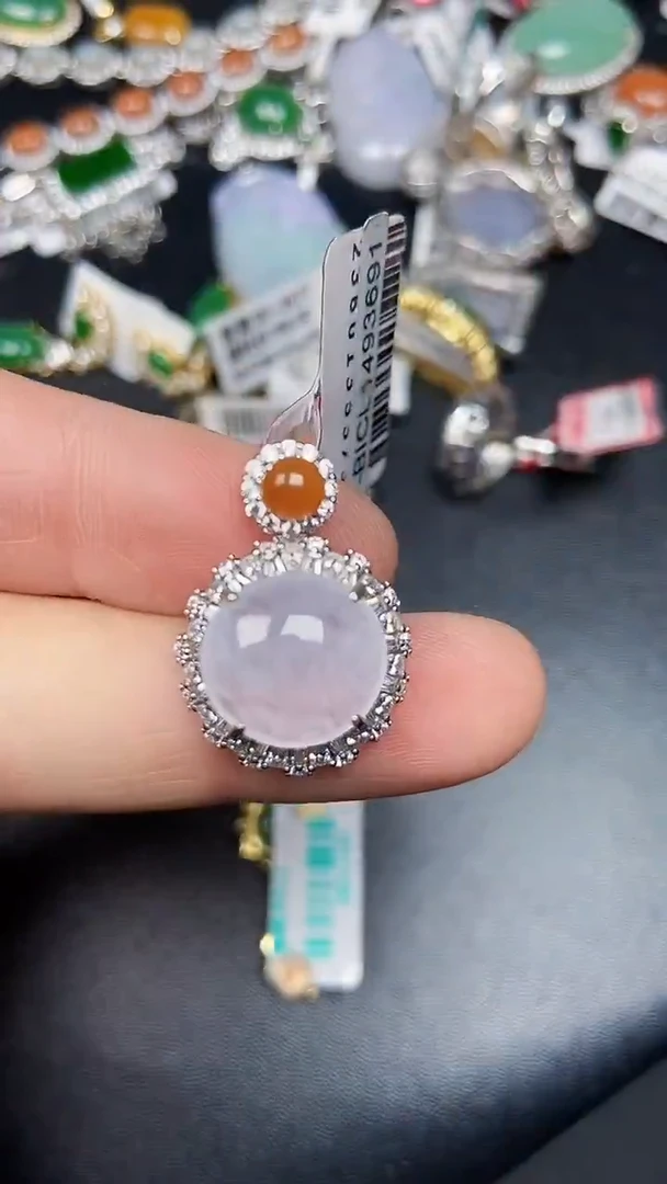 银S925镶嵌戒指翡翠6700