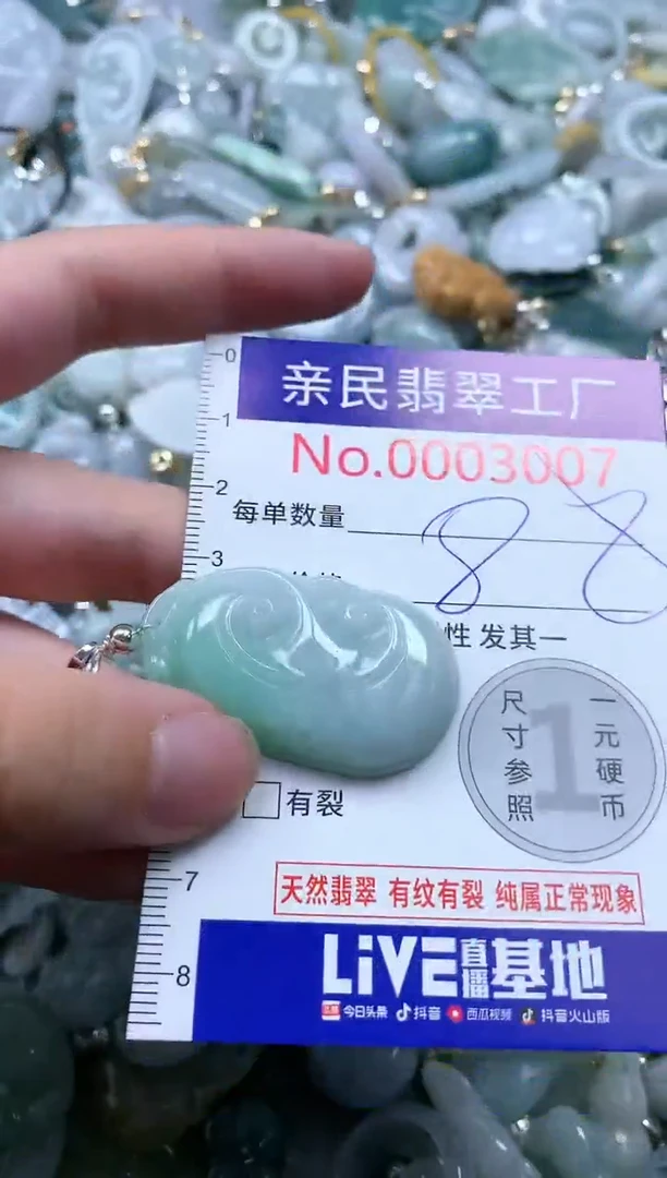 翡翠未镶嵌吊坠(不含链)3007