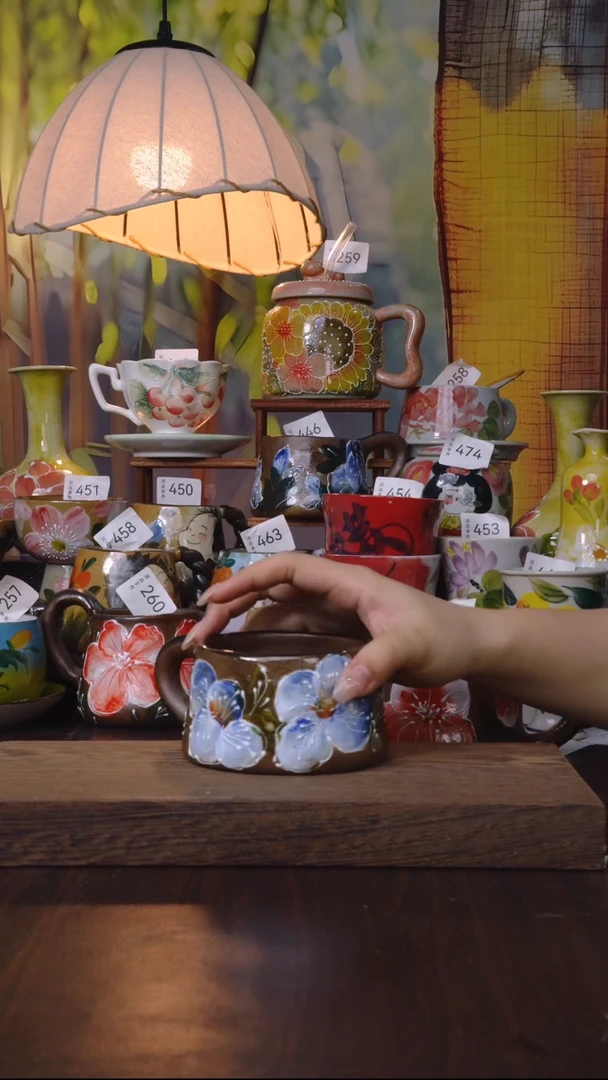 摆件泥垚手作 景德镇手工手绘器物