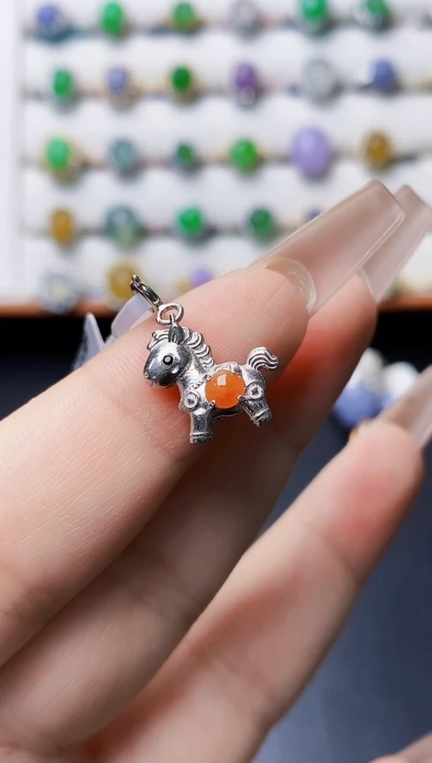 银S925镶嵌戒指翡翠0007