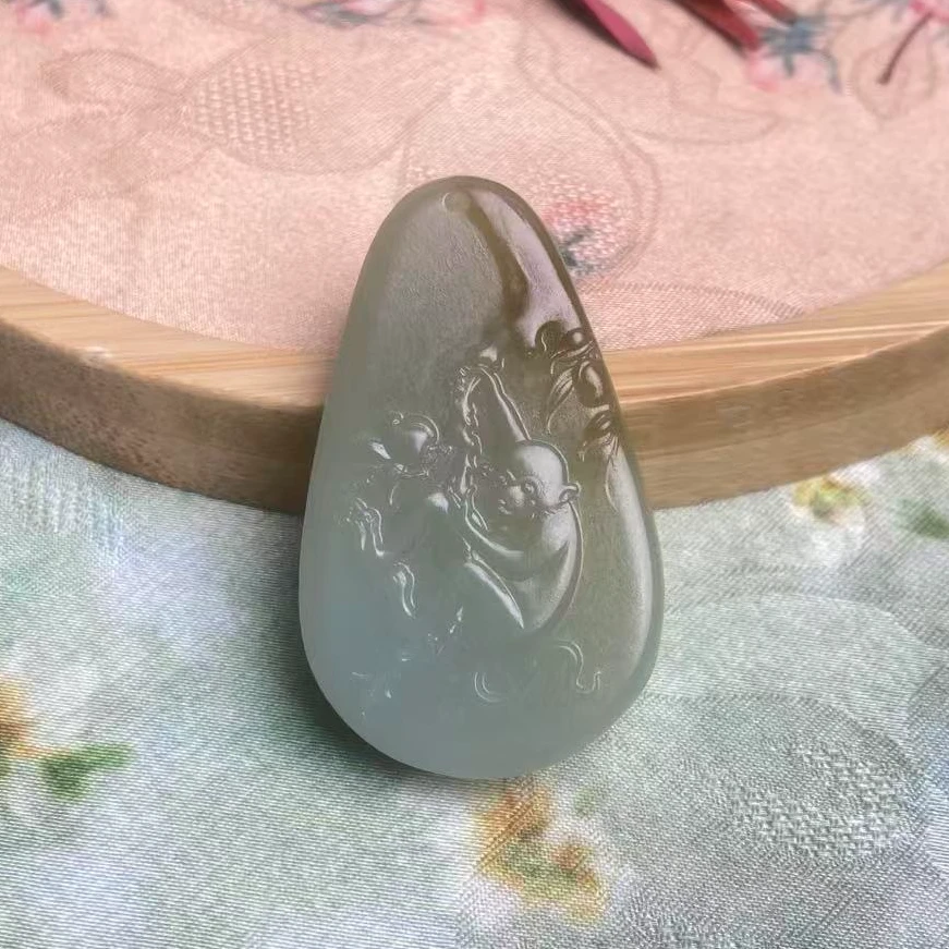 马上封侯石挂件D050