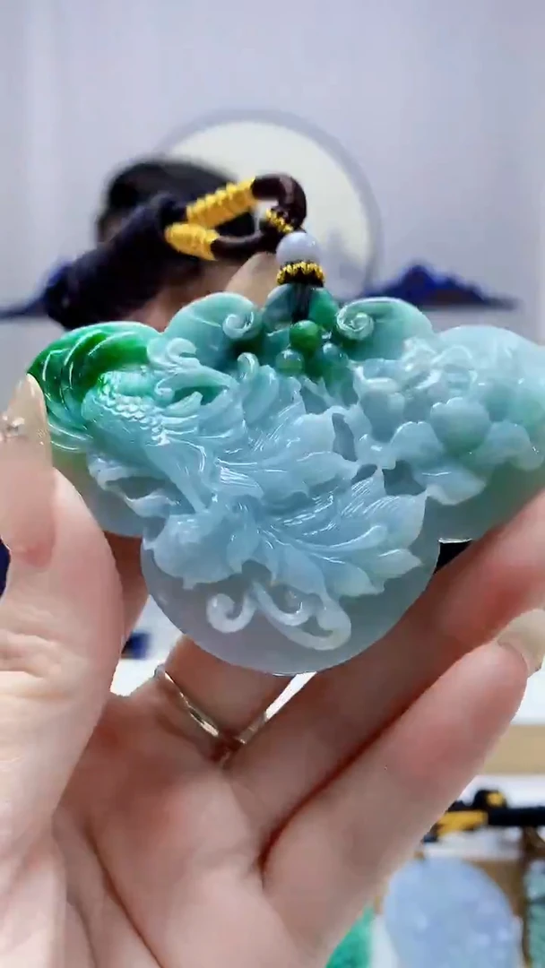 未镶嵌定制翡翠5060DD-毛货挂件13