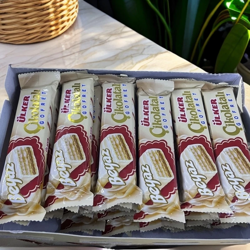 客牌Cikolatah白巧克力榛子奶油涂层威化饼干15*35克威化巧克力
