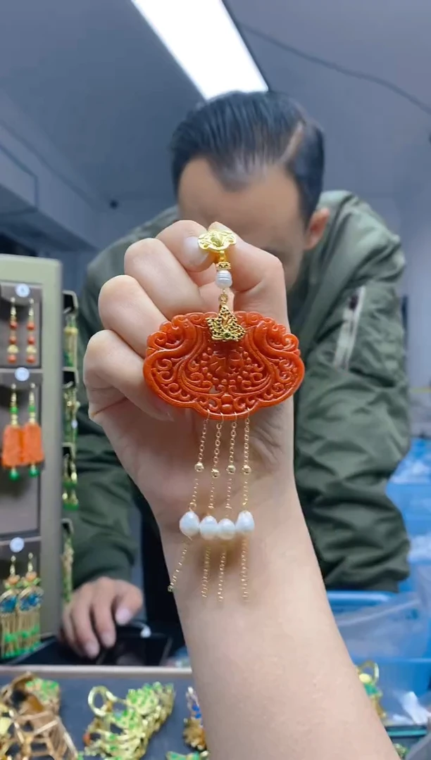 【闪购商品】翡翠耳饰合金275翡翠压襟