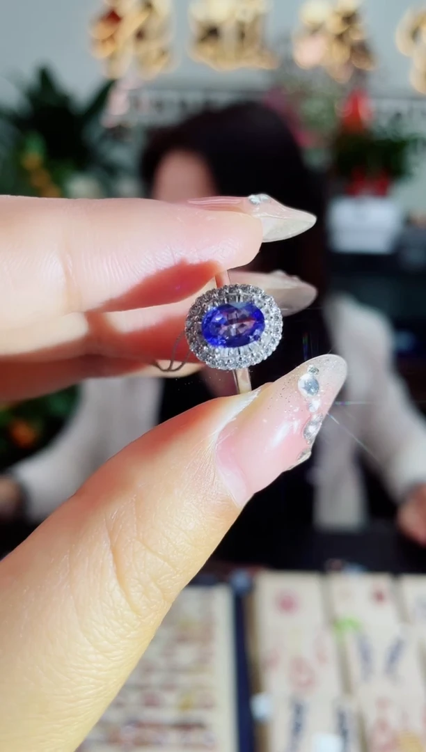 【闪购商品】蓝宝石戒指银S925镶嵌戒指