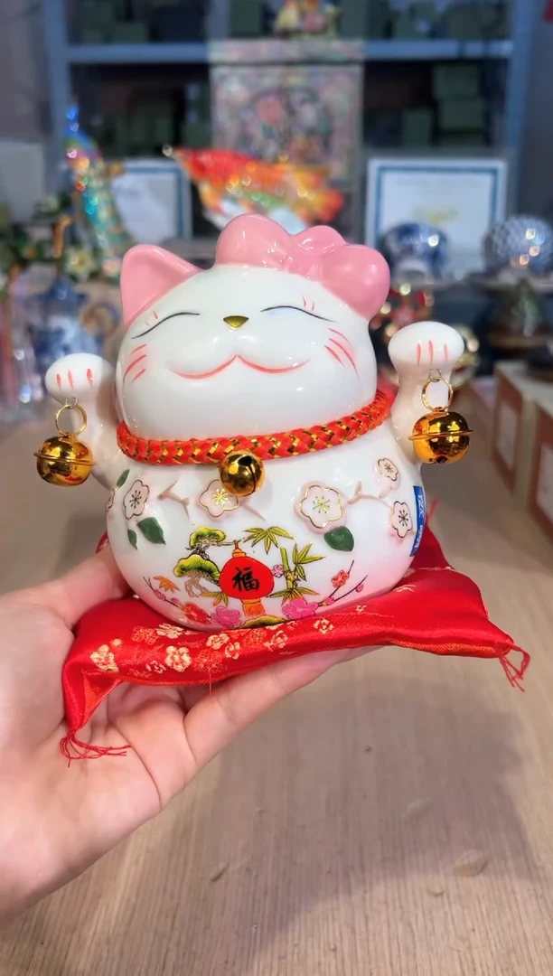 【闪购商品】杯38招财猫存钱罐（桃花）