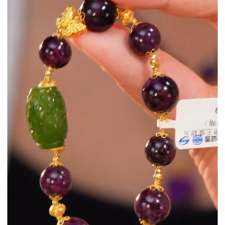 舒俱来高阶帝王紫碧玉手串18k/AZB7472（倚晴）