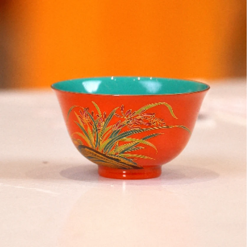 【樊匠造器专属】掐丝珐琅兰花铃铛杯