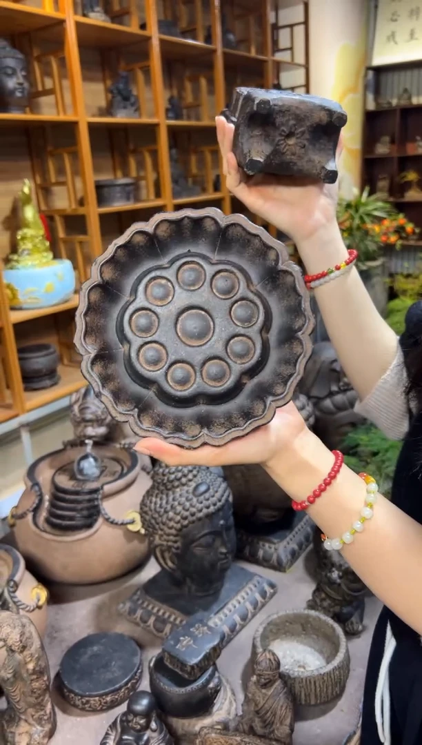 陶土【火山泥】莲蓬壶承