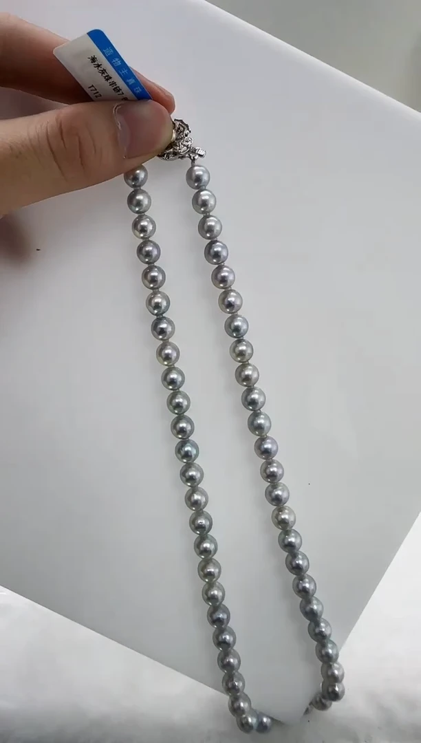 【闪购商品】海水珍珠DA未镶嵌t712 灰珠串7