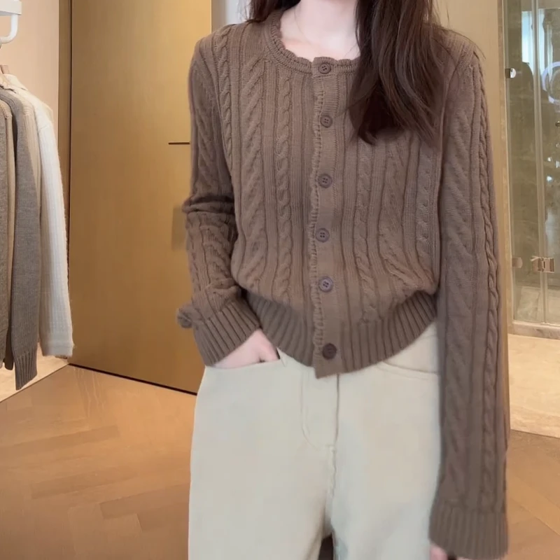 《加浓美式》秋冬百搭针织衫显瘦时尚百搭开衫上衣LK2509012