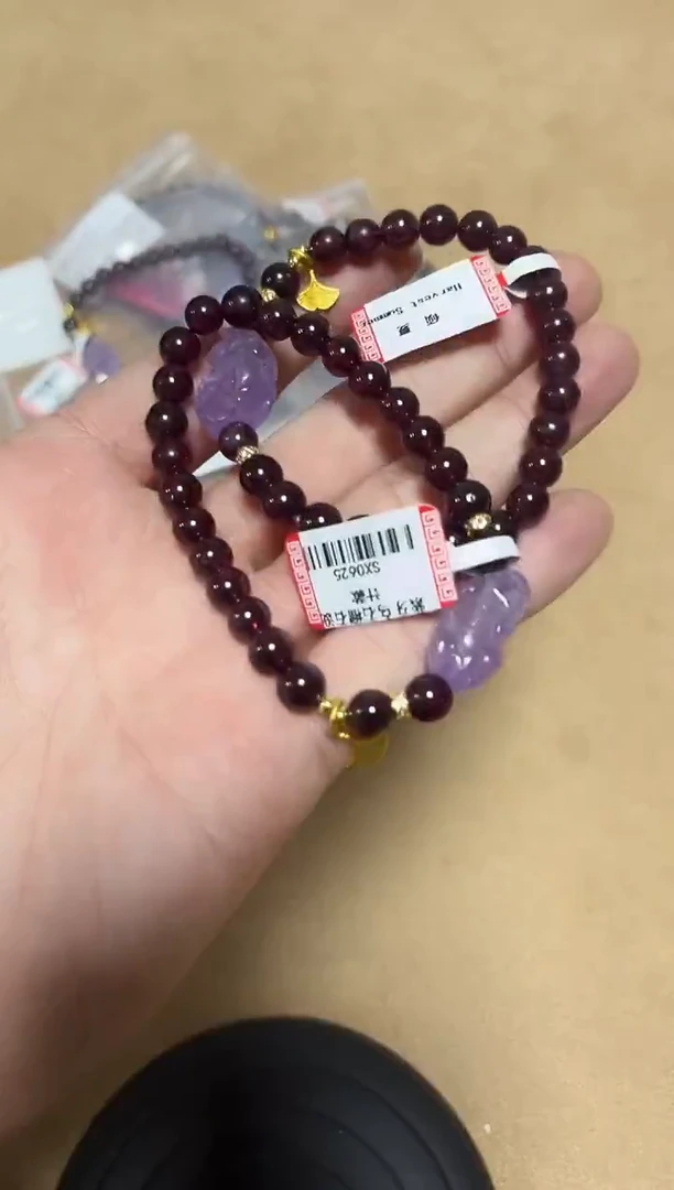 未镶嵌手链水晶22-34石榴石设计款手链