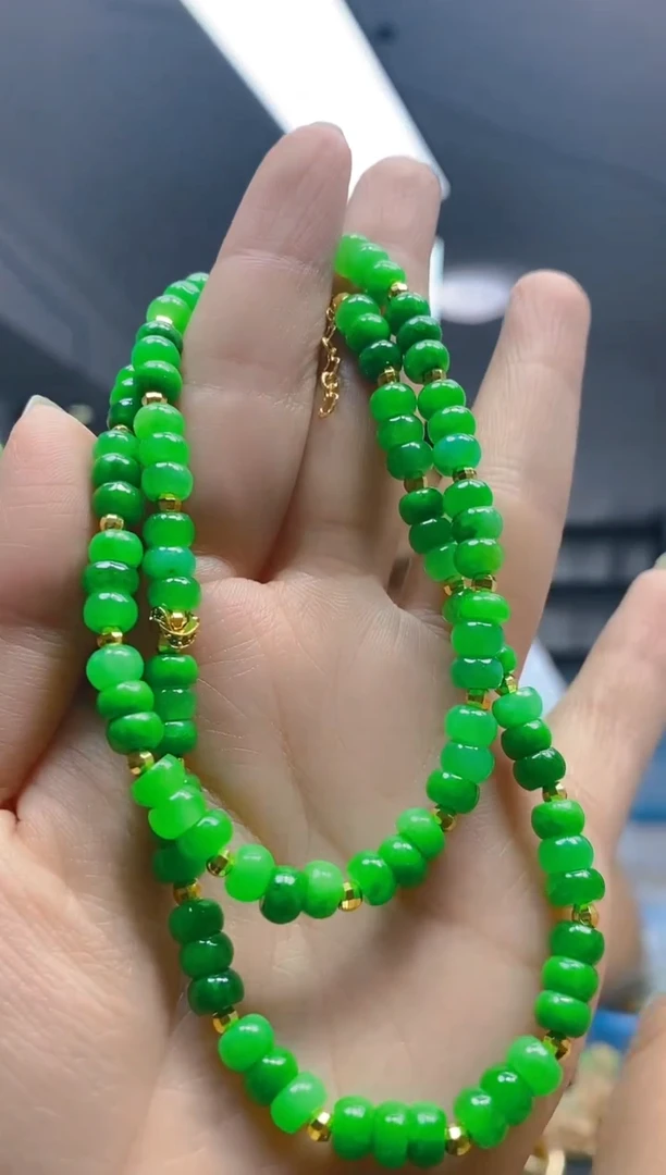 翡翠合金耳饰0275翡翠锁骨链