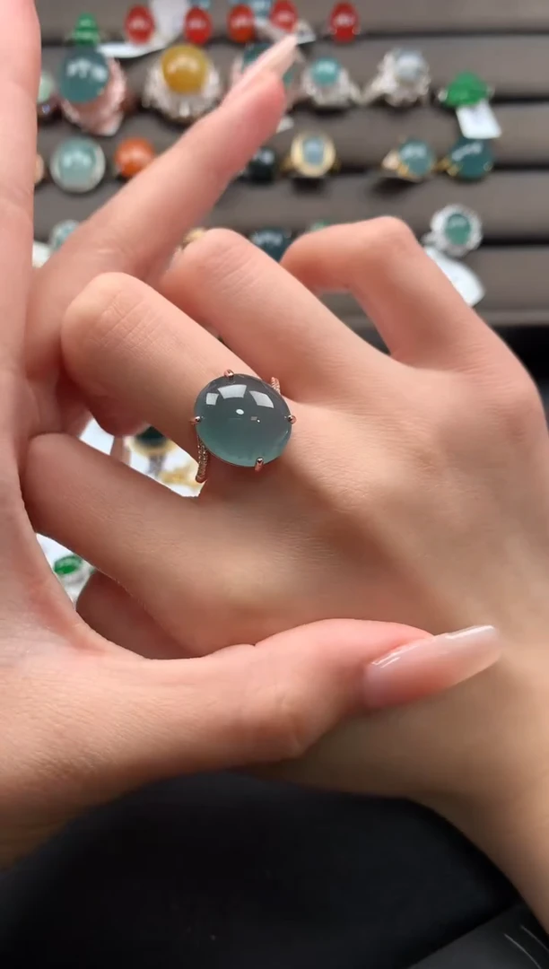 【闪购商品】翡翠戒指银S925镶嵌3213312