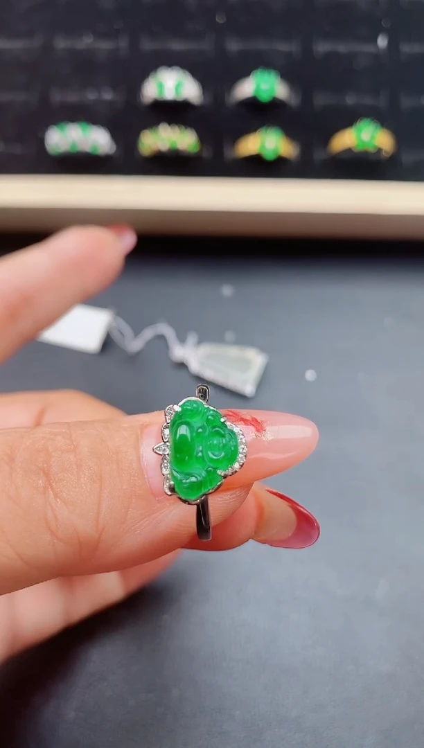 【闪购商品】翡翠戒指银S925镶嵌321321