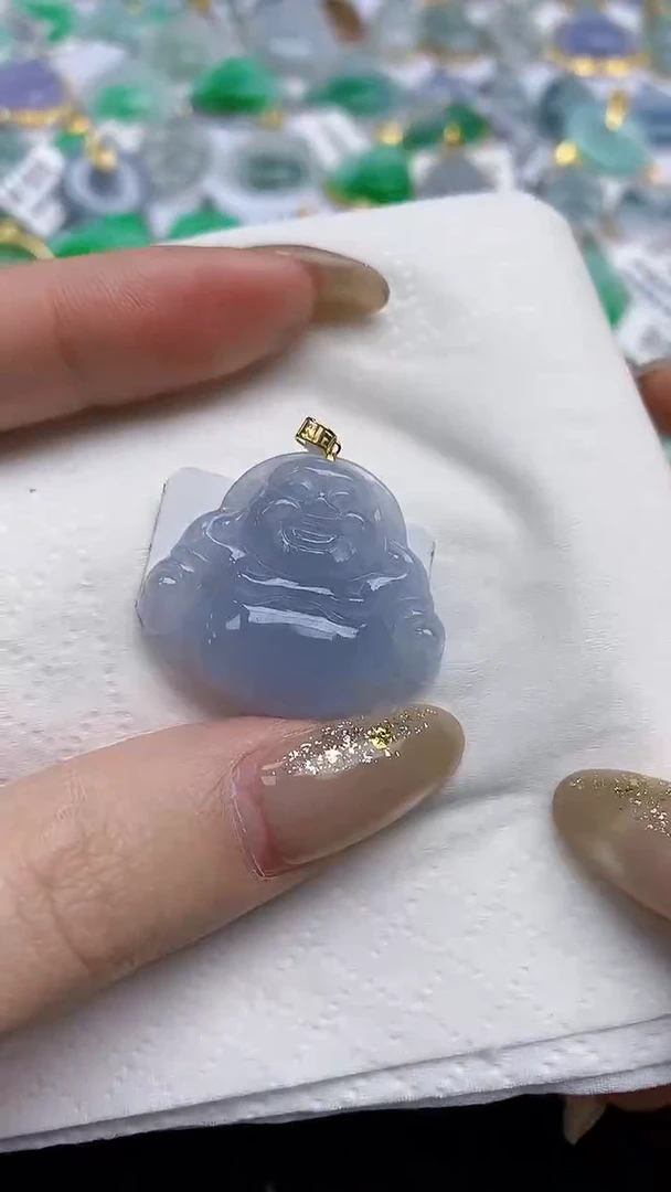 【闪购商品】翡翠颈饰18K金镶嵌天然A货翡翠 39