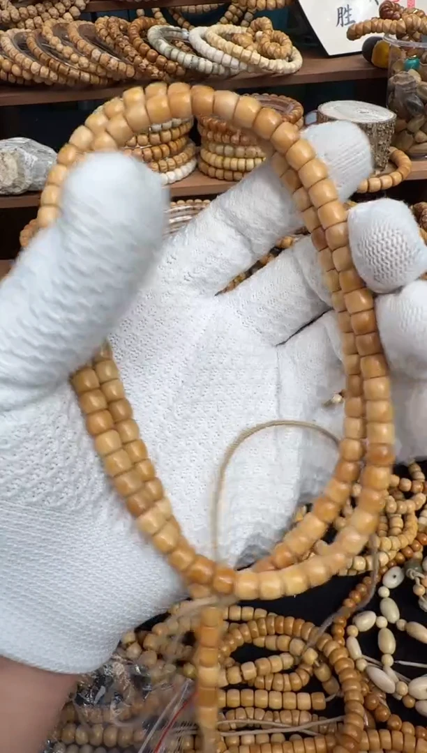 【闪购商品】菩提根/象牙果手串龙脊菩提玉化料长串直切7*6