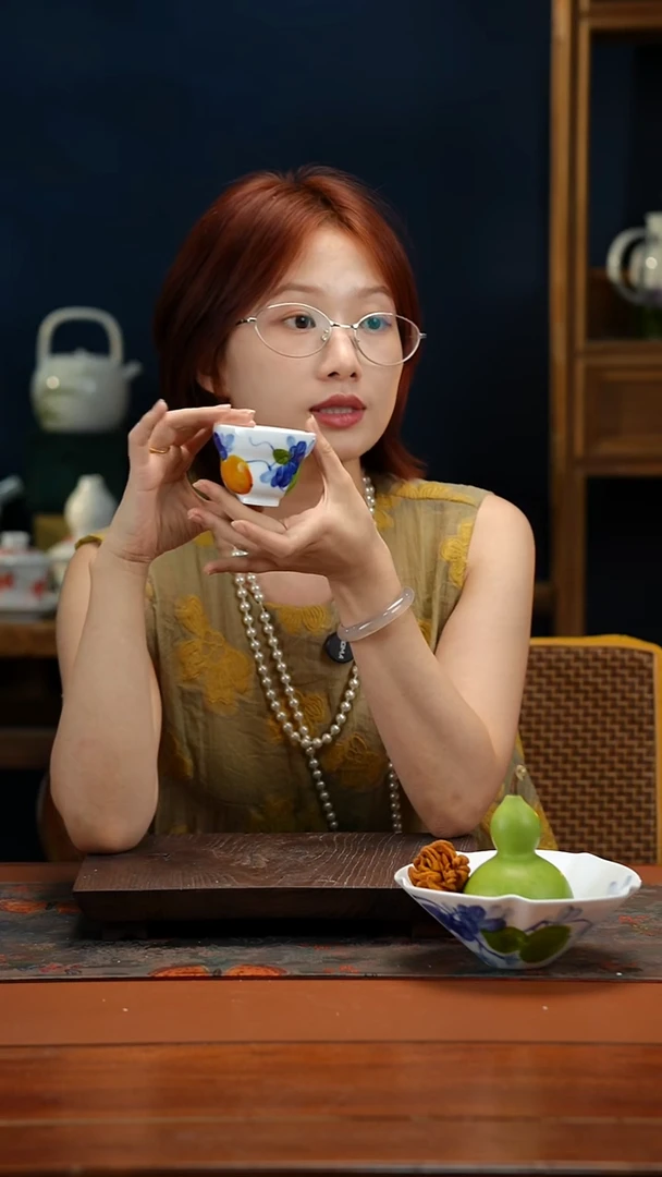 陶瓷景德镇釉中彩餐具小葫芦杯120cc