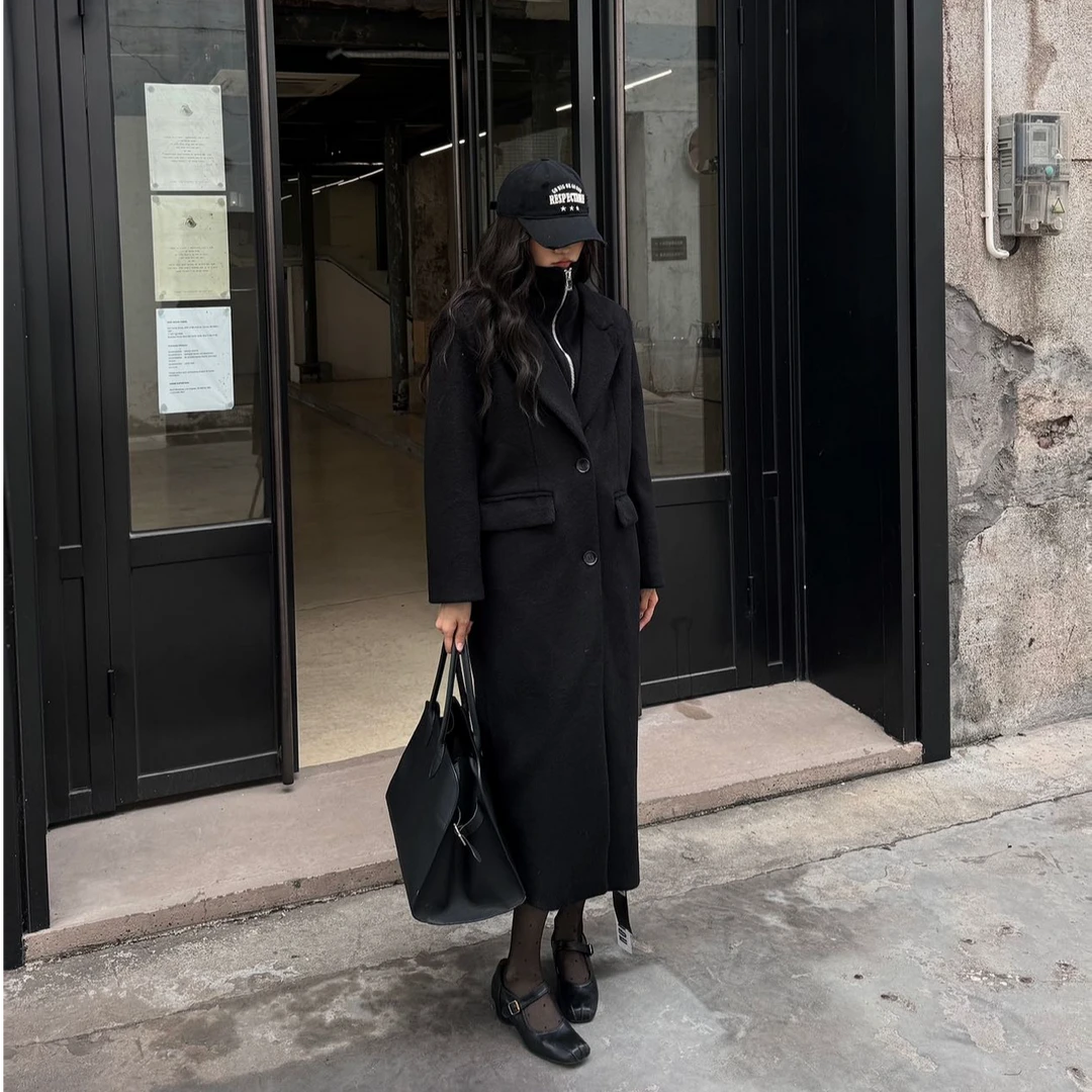 E21-E30冬季毛呢外套默认厚度宽松呢子保暖中长款呢