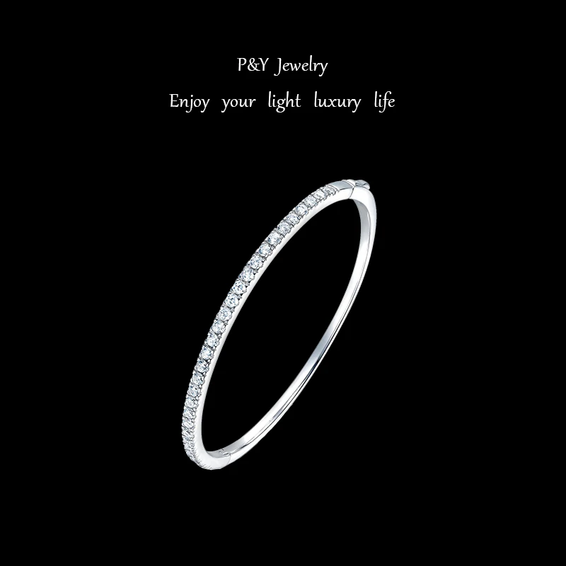 925银手镯 时尚轻奢百搭气质镶嵌时来运转手镯Z-3060